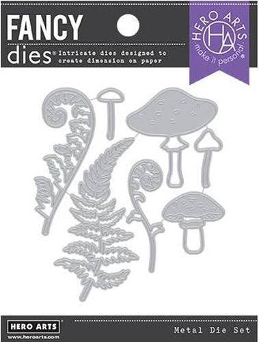 Mushroom and Ferns Fancy Dies