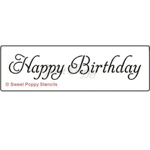 Happy Birthday Metal Stencil by Sweet Poppy