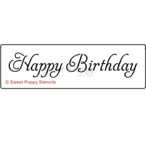 Happy Birthday Metal Stencil by Sweet Poppy