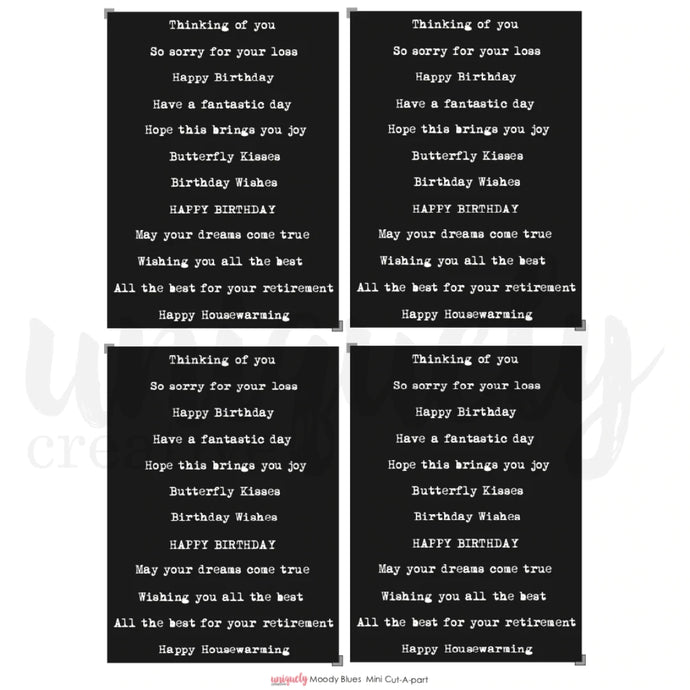 Moody Blues Cut-a-part Sheet Mini