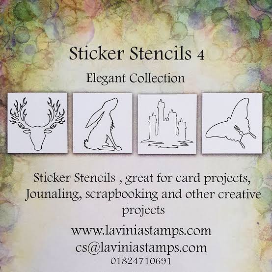 Elegant Collection Sticker Stencil Set 4 by Lavinia