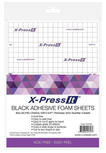 A5 Black Adhesive Foam Sheets