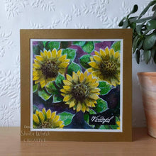 Load image into Gallery viewer, Sunflower Rays Floral Stamp Set JGS835 by Jane Gill