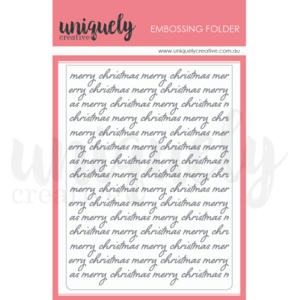 Christmas Script Embossing Folder