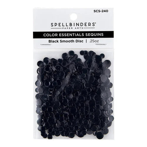 Black Smooth Disc Sequins by Spellbinders