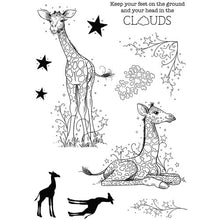 Load image into Gallery viewer, Baby Giraffe A5 Clear Stamp PI184 Pink Ink