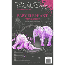 Load image into Gallery viewer, Baby Elephant A6 Stamp PI183 Pink Ink