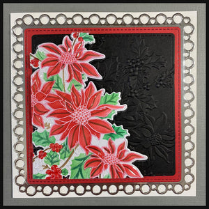 Poinsettia & Holly 5x7 Embossing Folder & Die by Lisa Horton