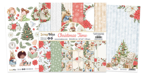 Christmas Time 12 x 12 Paper Pack CHTI-08 Scrap Boys