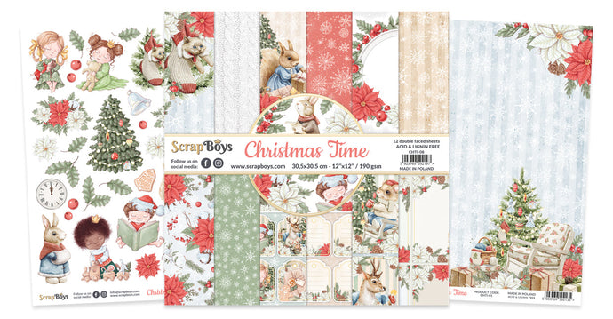 Christmas Time 12 x 12 Paper Pack CHTI-08 Scrap Boys